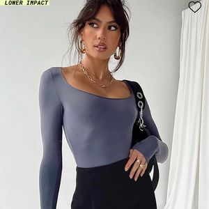 Princess Polly Grey Bodysuit size 2